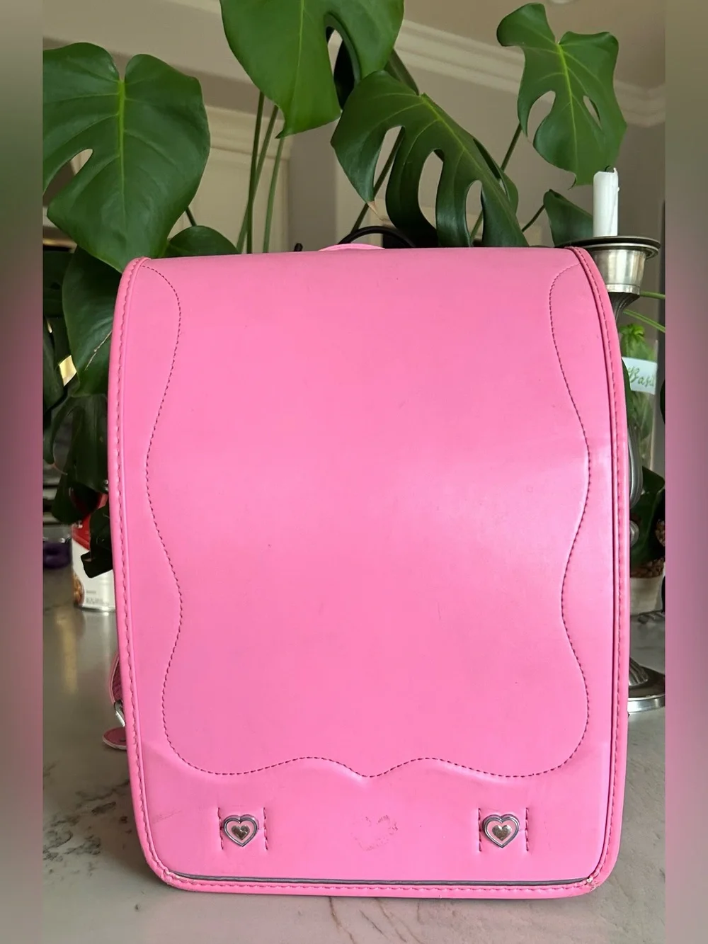 Japanese Randoseru Backpack Pink Kawaii School Bag Heart Accent Harajuku